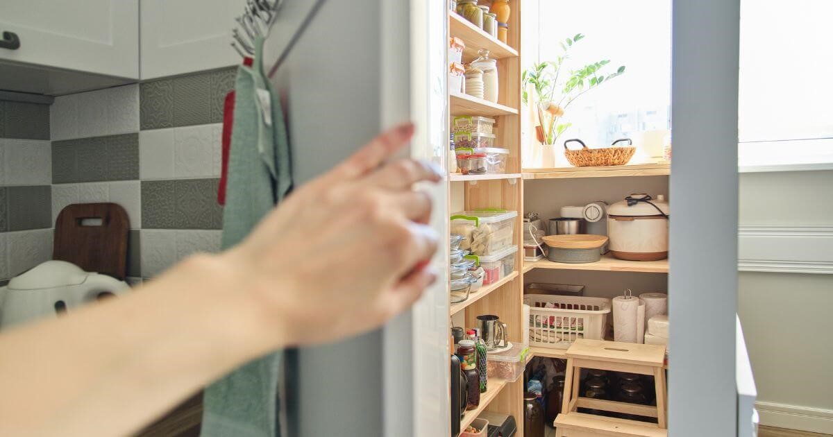 Look in to a kitchen pantry