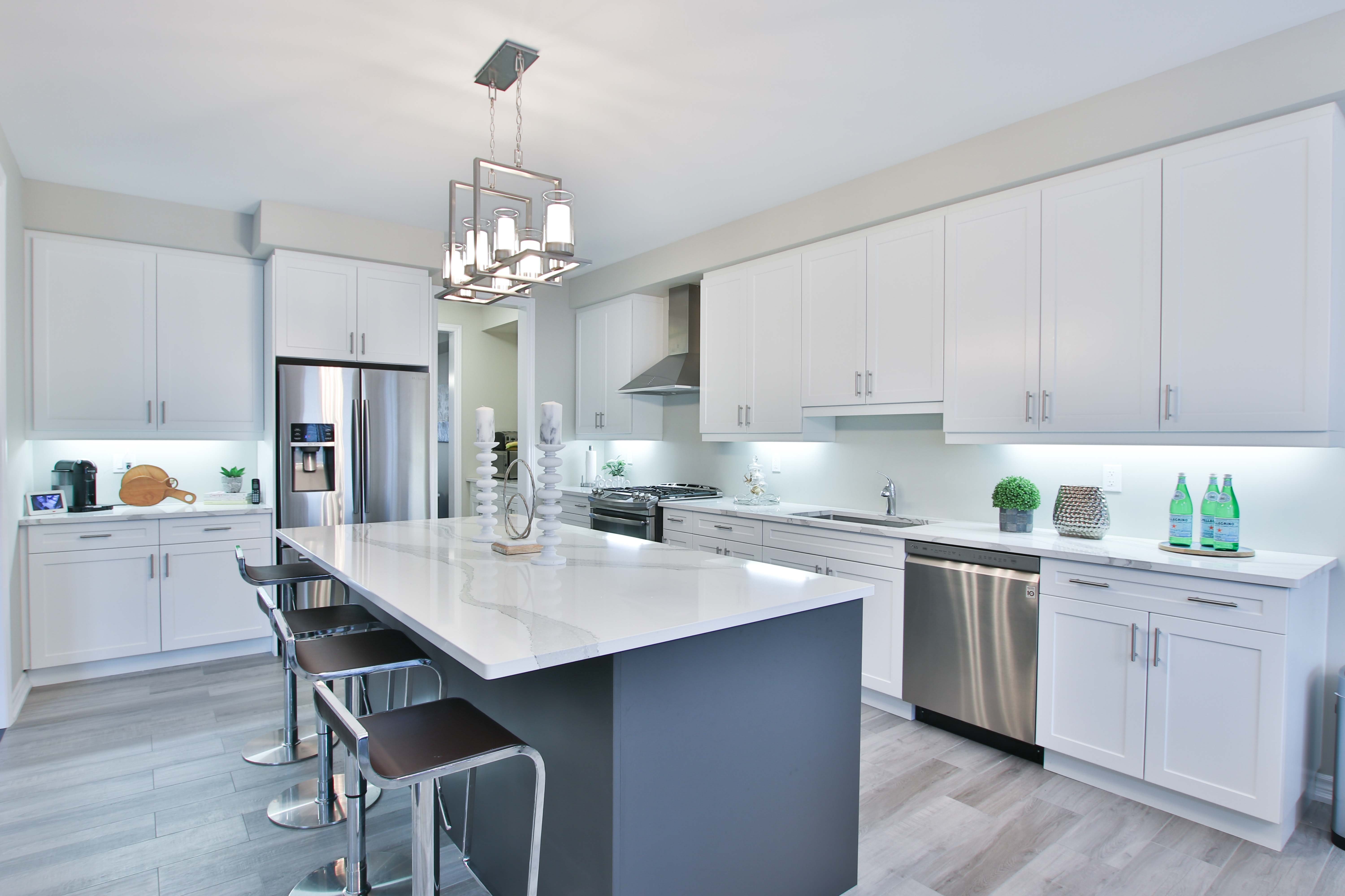 clean modern kitchen with well thought out bench height