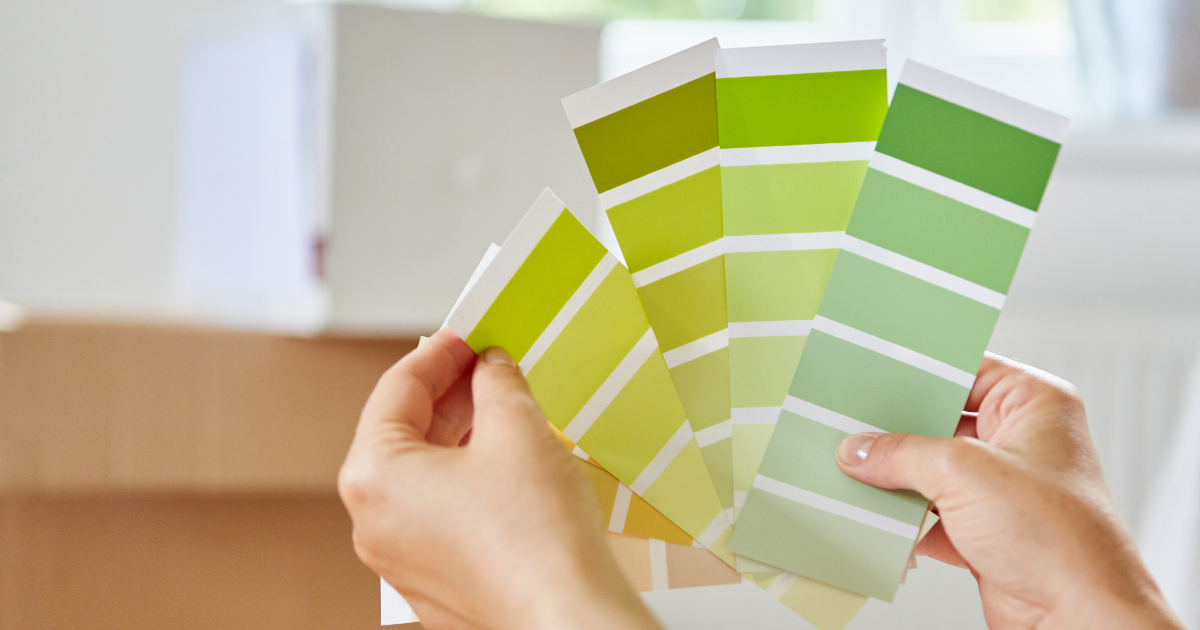 hands and color palette chart