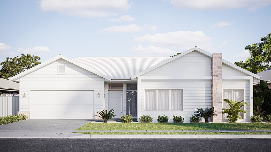 The Coastal Breeze white facade