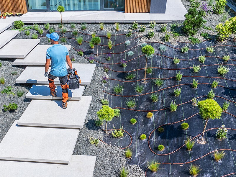 Installing sustainable landscaping