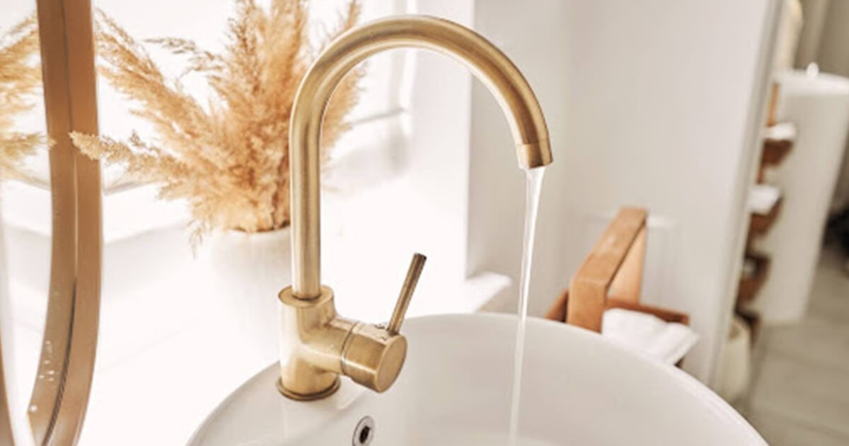 Luxury bathroom copper tap fixtures