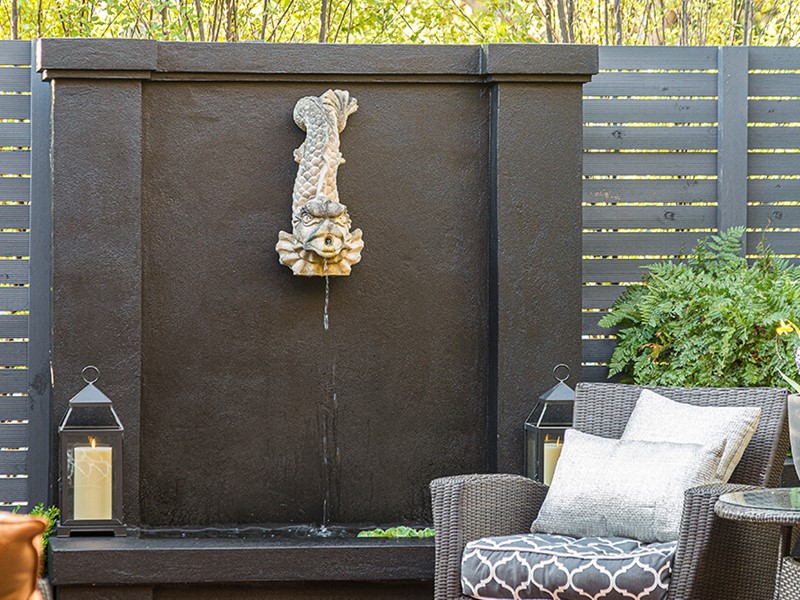 water fountain privacy screen