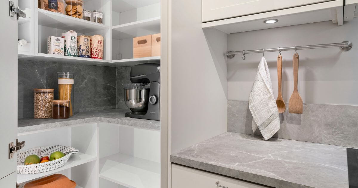 Pantry with cohesive design