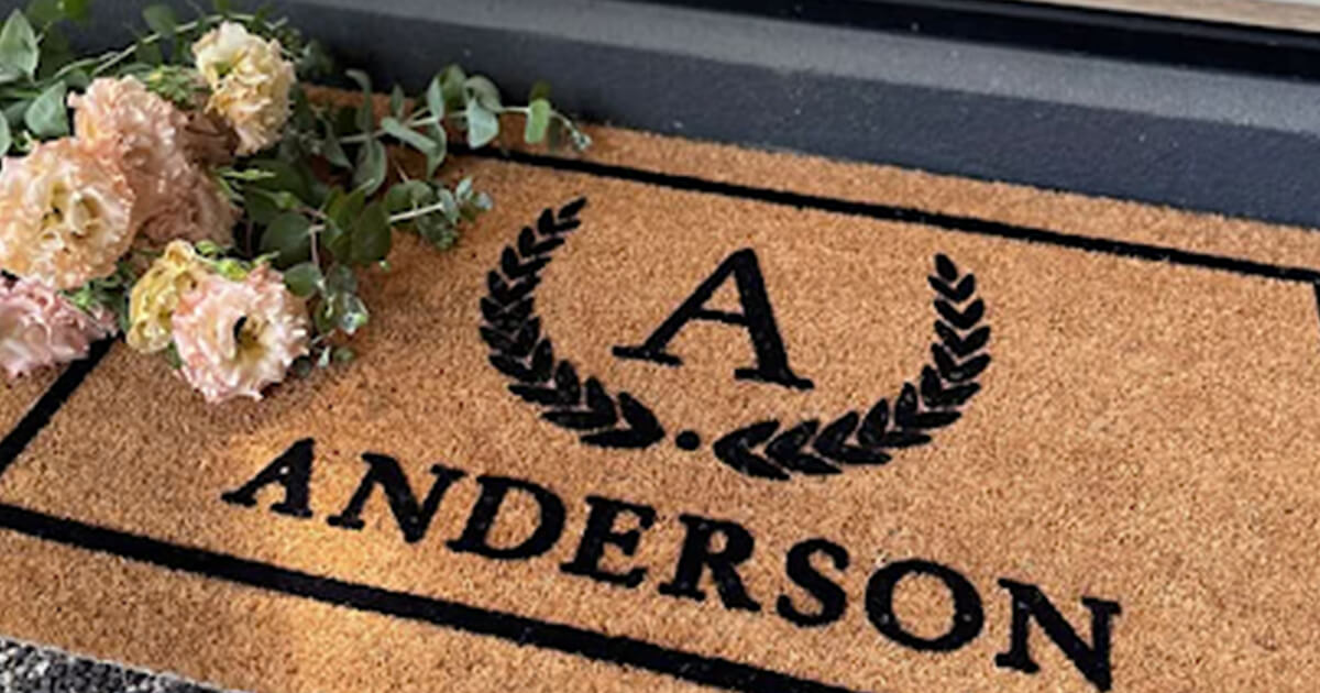 Personalised door mat