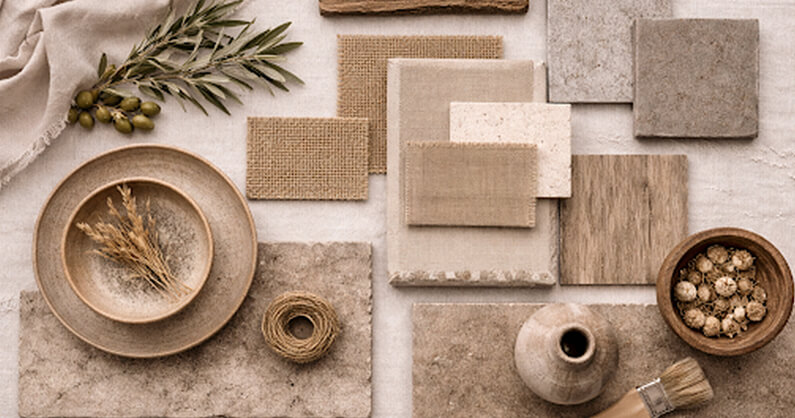 Earthy colour palette for wabi-sabi design