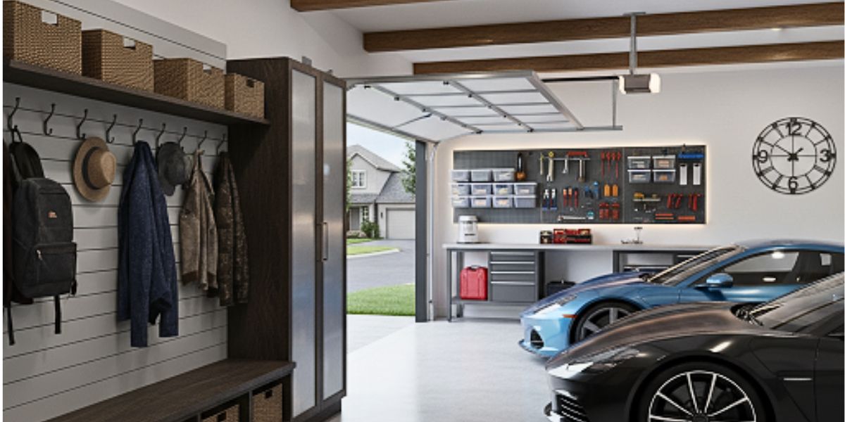 Garage with tools and cars